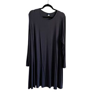 Old Navy Women Plus Sz 2X Blue Jersey Stretch Long Sleeve Casual Swing Dress